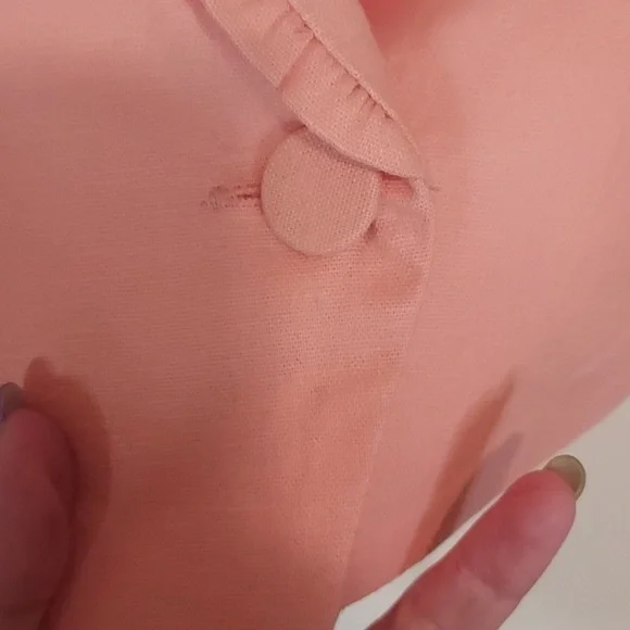 For Love and Lemons Peach Linen Blend Cropped Blazer Size XL - Picture 6 of 14